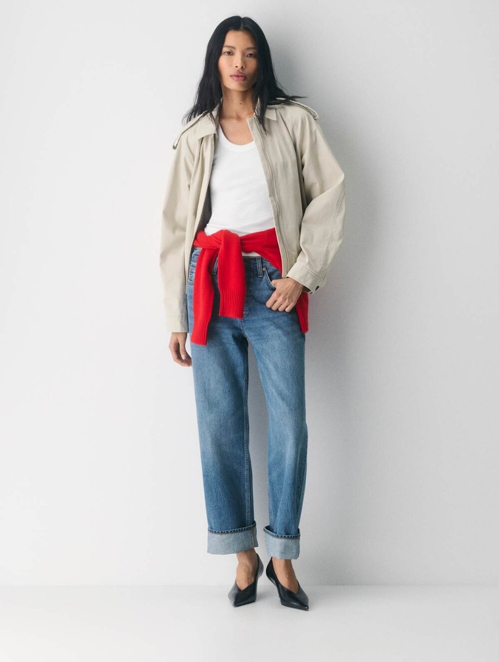 NWT Aritzia Denim Forum 90's Vintage Low Rise Cuffed Jeans size 30